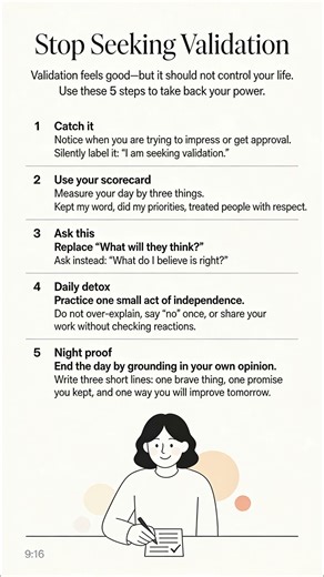 Stop Seeking Validation: 5 Steps to Become Unshakeable|#shorts