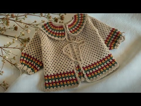 How to Make a Crochet Baby Cardigan | Easy Cardigan pattern for Beginners