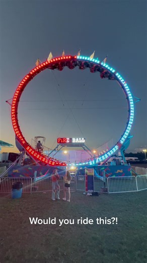 Fireball Ride at the Dickinson County Fair