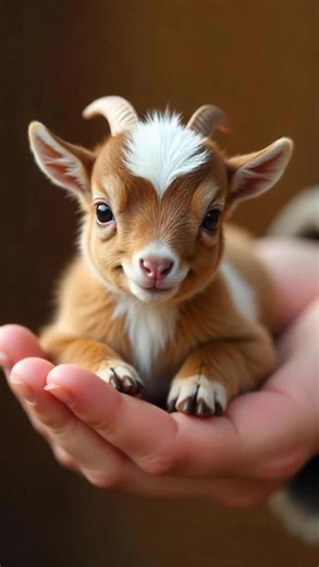 This Tiny Goat Will Steal Your Heart! Meet the cutest miniature goat you’ve ever seen! With its soft fur, tiny curved horns, and big curious eyes, this little goat is pure joy. Resting snugly in the palm of a hand, it’s almost too adorable to believe. Watch and see why tiny animals are the best! Would you want a tiny goat like this? Tell us in the comments! LIKE, COMMENT & SUBSCRIBE for more adorable tiny animals! → #PawtasticTV This tiny goat is TOO CUTE! Comment ‘ADORABLE’ if you love it! #Tin