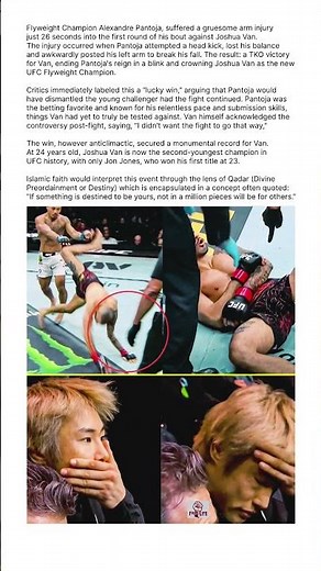 Joshua Van 2nd Youngest UFC Champ Ever in 26 SECONDS! 🤯 Pantoja's ARM SNAPS! UFC 323