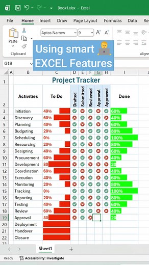 Project Tracker in Excel — Create One in 100 Seconds