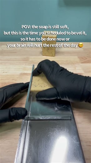 This brain just..does what it wants some days #artisansoap #soapbeveling #pov #mybrainhurts #tallow