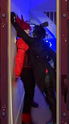 VOX AND AL 7 MINUTES IN HEAVEN #radiostatic #hazbinhotel #hazbinhotelcosplay #cosplay #alastor #vox