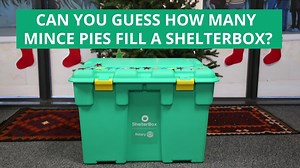 9.7K views · 103 reactions | Can you guess how many mince pies it would take to fill a ShelterBox? 不 Hint: it's rather a lot! Comment your guesses below, and we'll reveal the answer soon  Good luck... | ShelterBox | Facebook