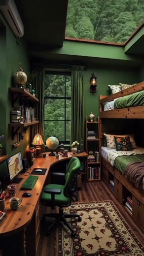 COZY GREEN STUDY ROOM 🌿🌱