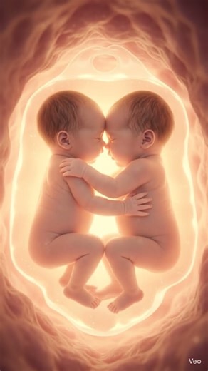 Twins baby swim in the womb and love each other ❤️ #babies #twins #womb #mybabycare