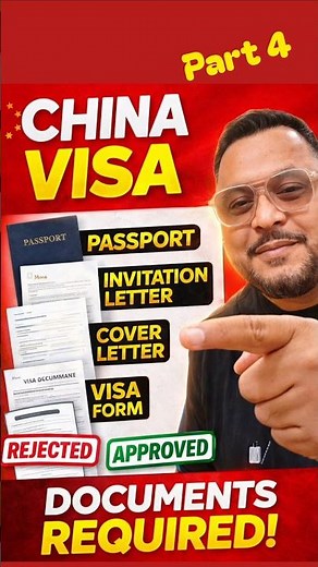China visa docs - Passport, invitation, badge & cover letter | Full guide in bio and 1st comment