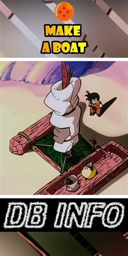 [DBZ] Let's go sailing! Gohan builds a simple boat using his own skills. #anime #dragonball #dbz