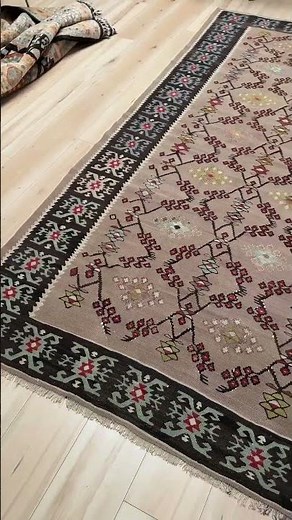 Pirot Kilim (8'5" x 9'5") Vintage European Flatweave Wool Rug – SKU: Z260 | INDIGO Rugs