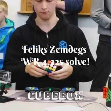 FELIKS ZEMDEGS 4.22s WR 🤯 Don’t Blink! #shorts #cubing