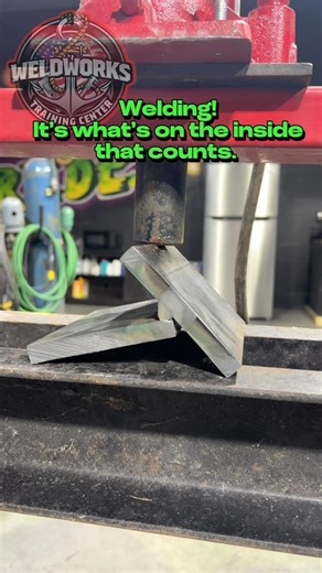 Weldworks Training Center | Fillet weld break test in progress for Welder Performance Qualification to D1.1:202 Option 1 (Fig. 6.25) Location: WeldWorks Training... | Instagram