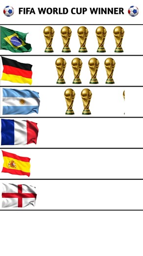 FIFA World Cup Winners Comparison 🏆 | Brazil vs Germany vs Argentina vs France vs Spain vs England