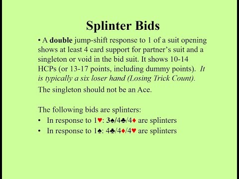 Splinter Bids