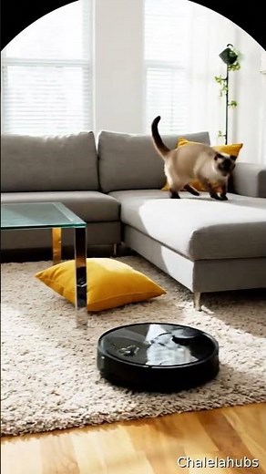 Roomba vs. Cat: Epic Living Room Chase