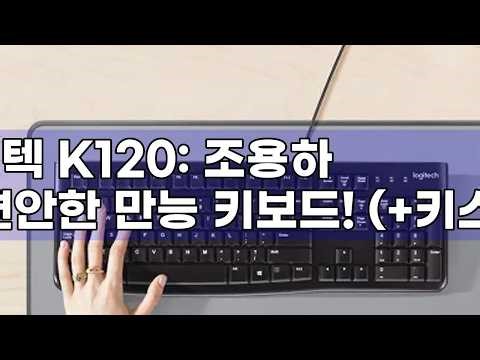로지텍 K120 유선 키보드: 조용하고 편안한 타이핑부터 게이밍까지! (키스킨 포함)