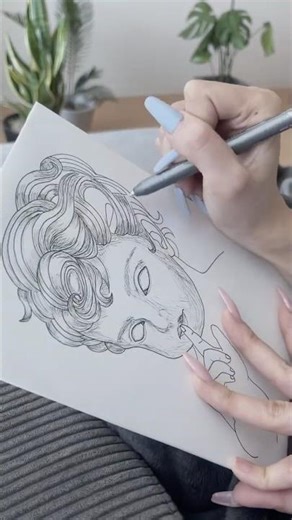 Drawing a dark angel #art