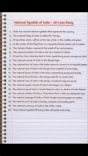 National Symbols of India – 20 Lines Essay