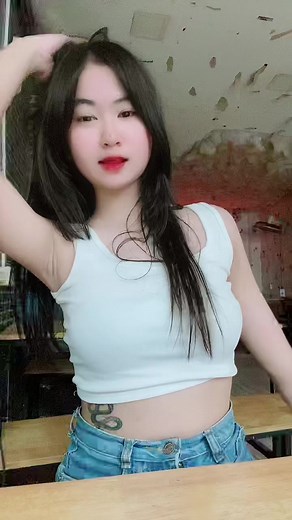 Casual Café Moment with a Young Woman