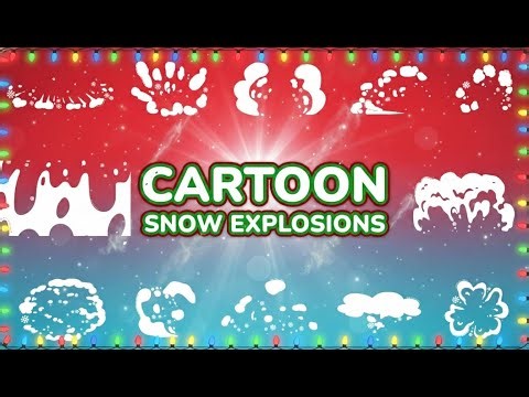 2D Cartoon Snow Explosions! | Green Screen
