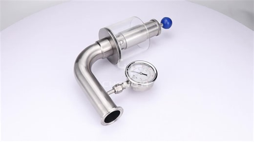 Stainless Steel Sanitary Tri Clamp Adjustable Water Seal Exhaust Valve Pressure Relief Valve