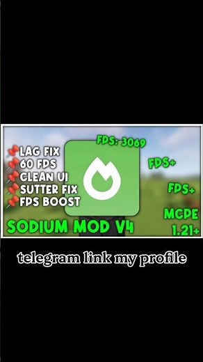 🔥 SODIUM MOD V4 for MCPE 1.21+ | 3069 FPS Boost, Lag Fix, 60FPS, Ultra Smooth Gameplay! 😳🔥