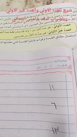 شرح العدد الأولي والعدد غير الأولي بطريقة مبسطة