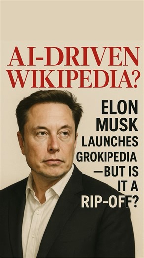 Elon Musk Launches AI Wikipedia - Grokipedia #ai #aishorts