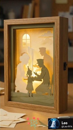DIY Papercraft Story: A Birthday Surprise Behind Bars | US Soldier Reunion Shadow Box