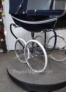 124K views · 2.2K reactions | Another recently delivered Silver Cross Silver Stream with another delighted customer on this partial restoration ready for a Christening. Wow we have had many navy and darker colours lately  #100percentbabysafe #vintagesilvercross #fullyinsured #yourpramourpassion #coachbuiltpramspecialists #silvercross #babyessentials #Silvercrossbalmoral #yourpramourpassion #familybusiness | Prams with Pizazz | Facebook