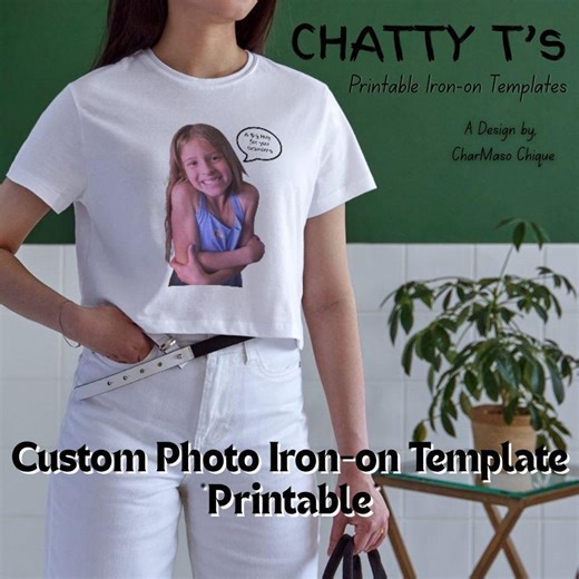 Custom Iron on Printable for Shirts | Photo Iron on Printable | Iron on Transfer Printable | Digital Iron on Design | DIY Iron on Photo | - Etsy