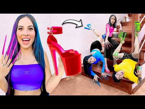 24 HOURS IN SNEAKERS AND WITH EXTREMELY LONG NAILS!!