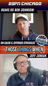 Ben Johnson on what went wrong for Caleb Williams & the offense vs the Saints... Full Exclusive Interview: https://bit.ly/3JiHjHz Chicago Bears #benjohnson #calebwilliams #dabears #chicagobears #jeffjoniak #espnchicago #fyp | ESPN Chicago