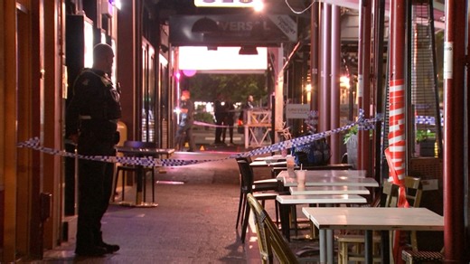 Double stabbing in popular dining strip in Carlton leaves two men in hospital
