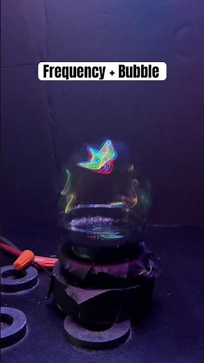 Frequency made VISIBLE using a Bubble! #science #frequency #cymatics