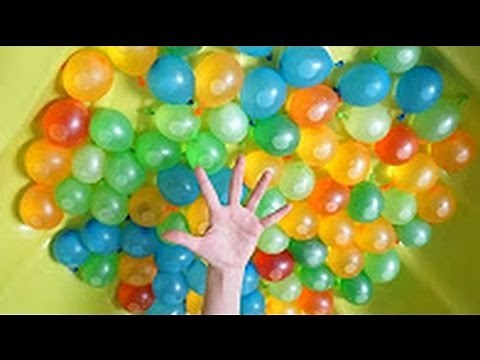 TOP Learn Colours Wet Balloons Compilation 15 Minutes Balloon Finger Nursery Rhymes Collection