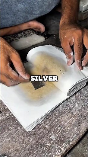 This Ancient Process Creates Pure Vegetarian Silver Leaf #shorts #uniqueshorts