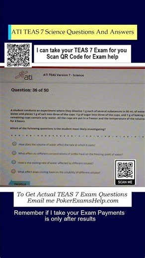 ATI TEAS 7 Science Questions And Answers #atiteas7 #TEAS7Science