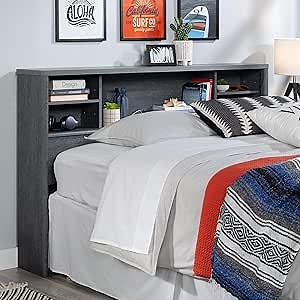 Amazon.com - Sauder Dover Edge Full/Queen Bookcase Headboard, Denim Oak Finish