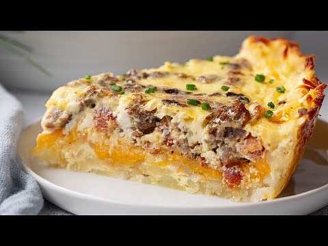 Ultimate Breakfast Quiche With Hashbrown Crust Recipe