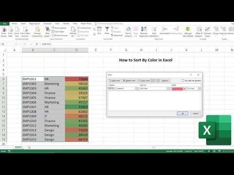 How to Sort By Color in Excel