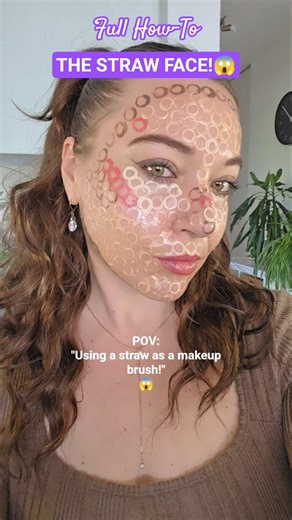 VIRAL STRAW TECHNIQUE - THE WHOLE PROCESS!🤩#makeup #makeuphacks #fyp #fypシ‪@sheglam_official‬