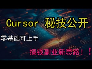 🤑全网首发！解锁Cursor重磅技能~写小说赚钱攻略 💎 新手必看保姆级教程