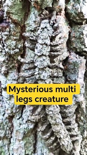 Mysterious 😱 Creature With Many Legs Crawls Out of Tree 🌳 #shorts #mystery #shortsfeed #trending