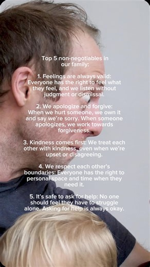 Parenting isn’t about having all the answers; it’s about showing up, learning together, and creating a space where every member of the family feels seen, heard, and valued. What are the non-negotiables in your family? Let me know in the comments—I’d love to hear how you’re building connection and care in your home. #FamilyValues #IntentionalParenting #ParentingWithLove #ConnectionOverPerfection | WholeParent