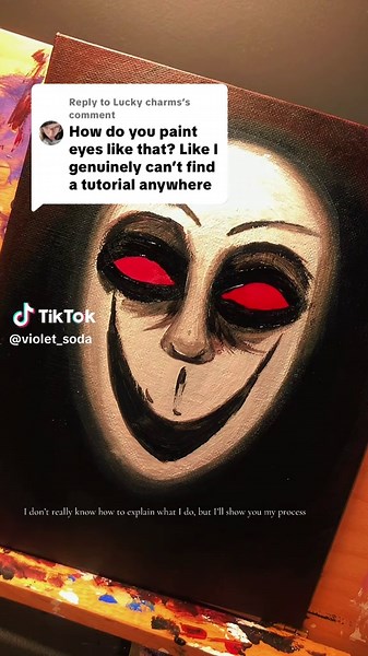Creepy Eyes Painting Tutorial Process