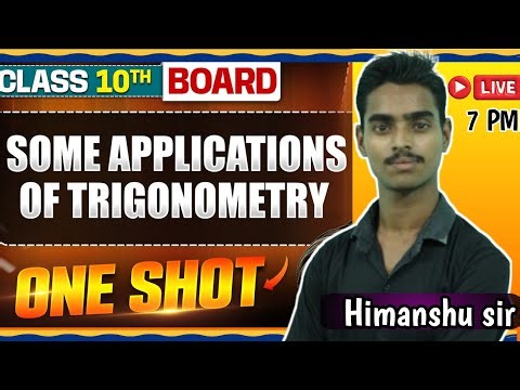Some applications of trigonometry class 10th by Himanshu sirf