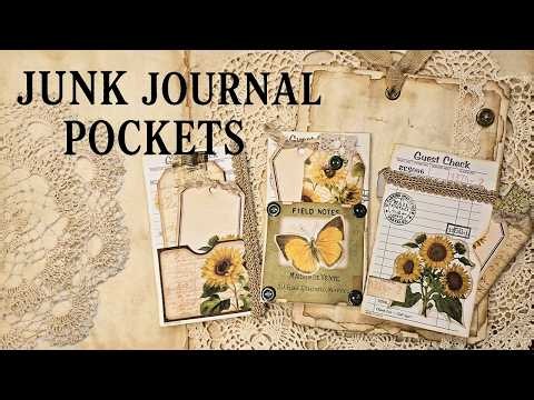 Turning Everyday Paper Into Beautiful Journal Pockets (Sunflower Version!)