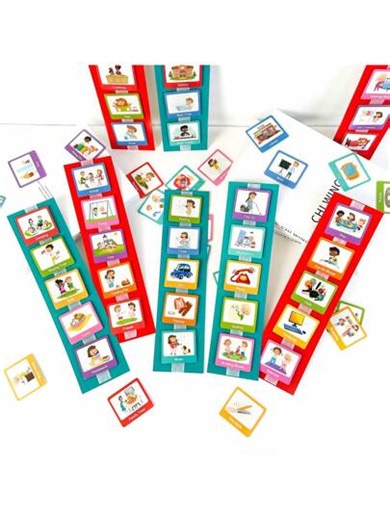 Children's Visual Schedule, Daily Routine Cards, Visual Time Table Cards, Children's Daily Routine & Chore Symbols Cards, Suitable For Children's Wall, Classroom, Home, Weekly Planner, Enhance Children's Time Non-Verbal Communication Visual Aid Daily Routine Cards, ADHD Tool Educational Toys, School Supplies, Student Stationery, Learning Supplies, Student Back To School Gift, Students, Classroom, ADHD, Children's Toys (Material Updated, New And Old Materials Randomly Shipped, Paper Products) | S