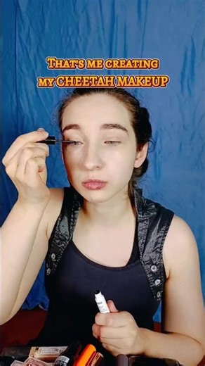 The process of creating my cheetah makeup #cheetah #makeup